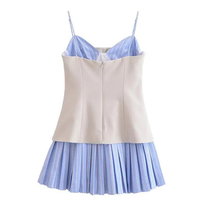 Women's SOERA Trina Striped Pleated Corset Mini Dress