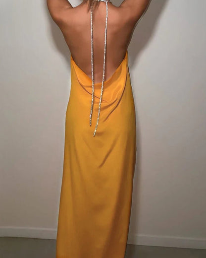 Women's SOERA Veron Sequin Halter Maxi Dress