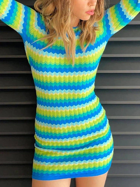 Women's SOERA Veronica Striped Backless Mini Dress