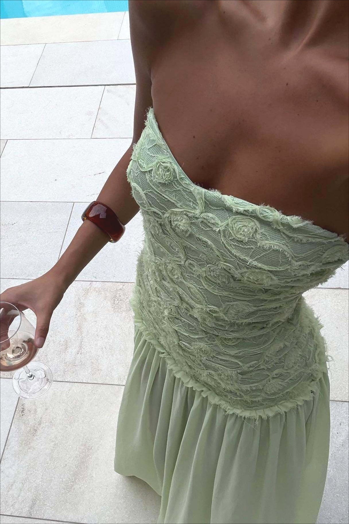 Women's SOERA Victoria Strapless Floral Lace Maxi Dress