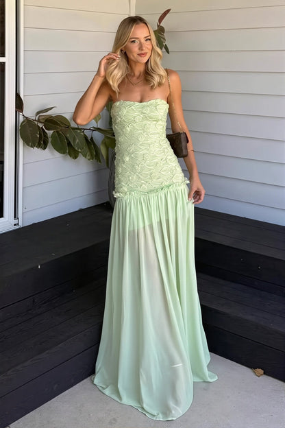 Women's SOERA Victoria Strapless Floral Lace Maxi Dress