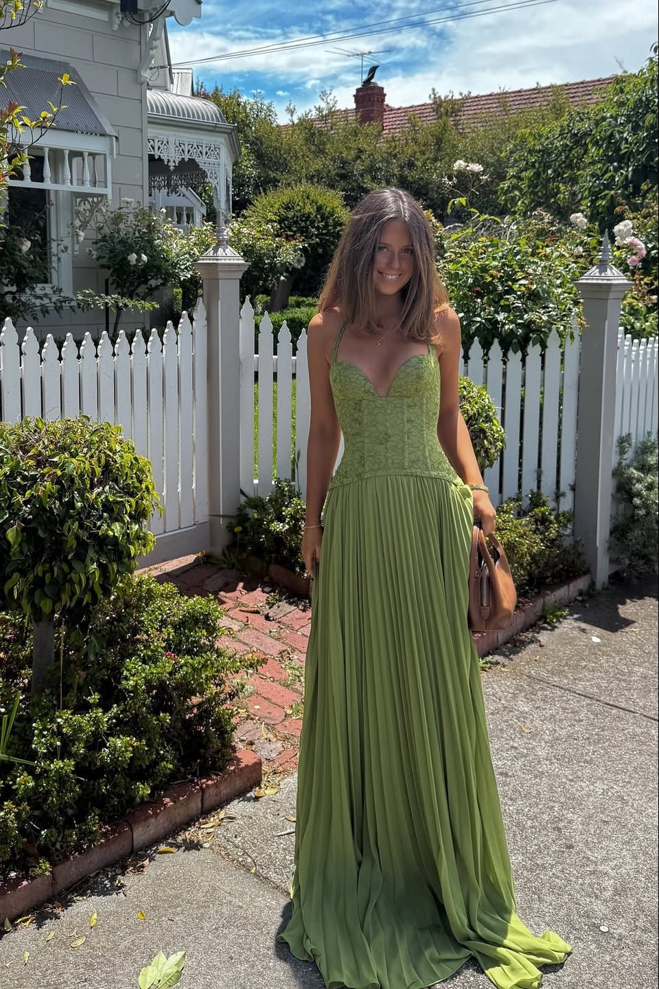 Women's SOERA Vivian Pleated Corset Maxi Dress
