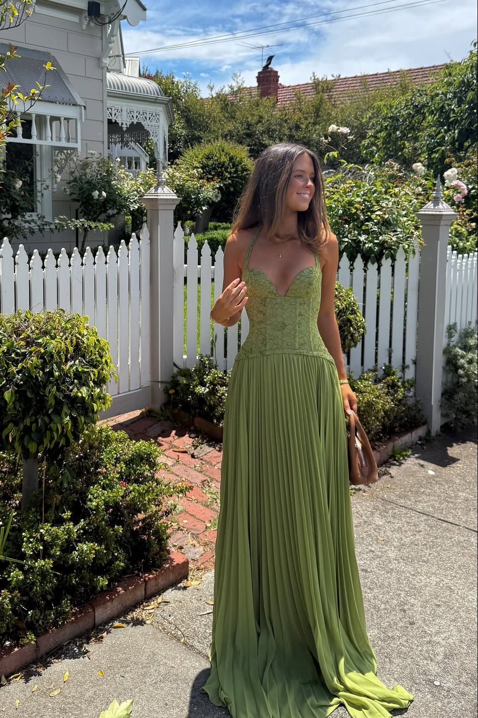 Women's SOERA Vivian Pleated Corset Maxi Dress