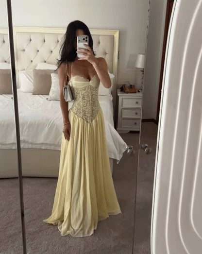 Women's Vivienne Halter Corset Maxi Dress