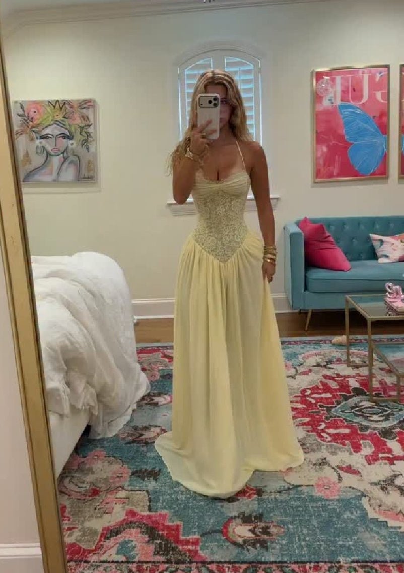 Women's Vivienne Halter Corset Maxi Dress