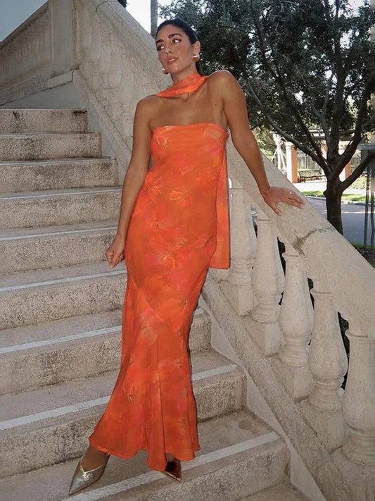 Women's Vivienne Strapless Mesh Maxi Dress