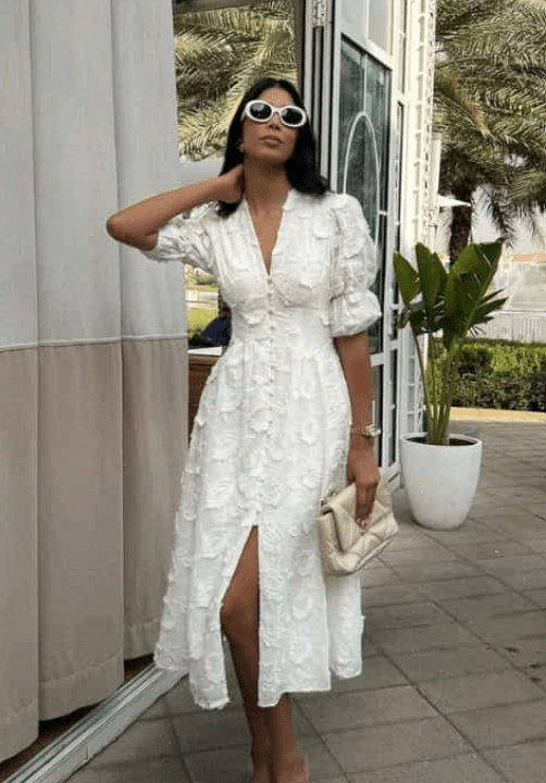 Women's SOERA Wendy Embroidered Lace V-Neck Midi Dress