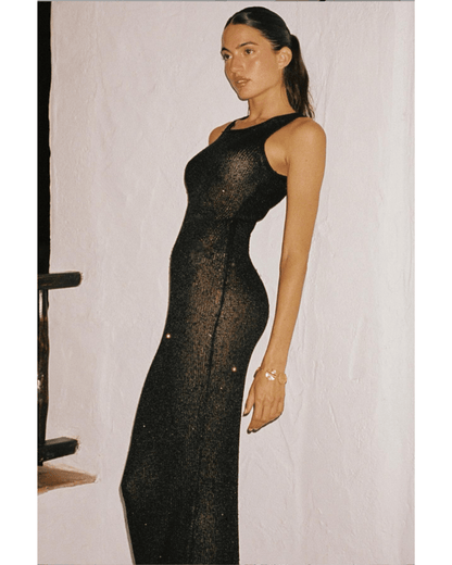 Women's SOERA Zenaya Sequined Sheer Maxi Dress