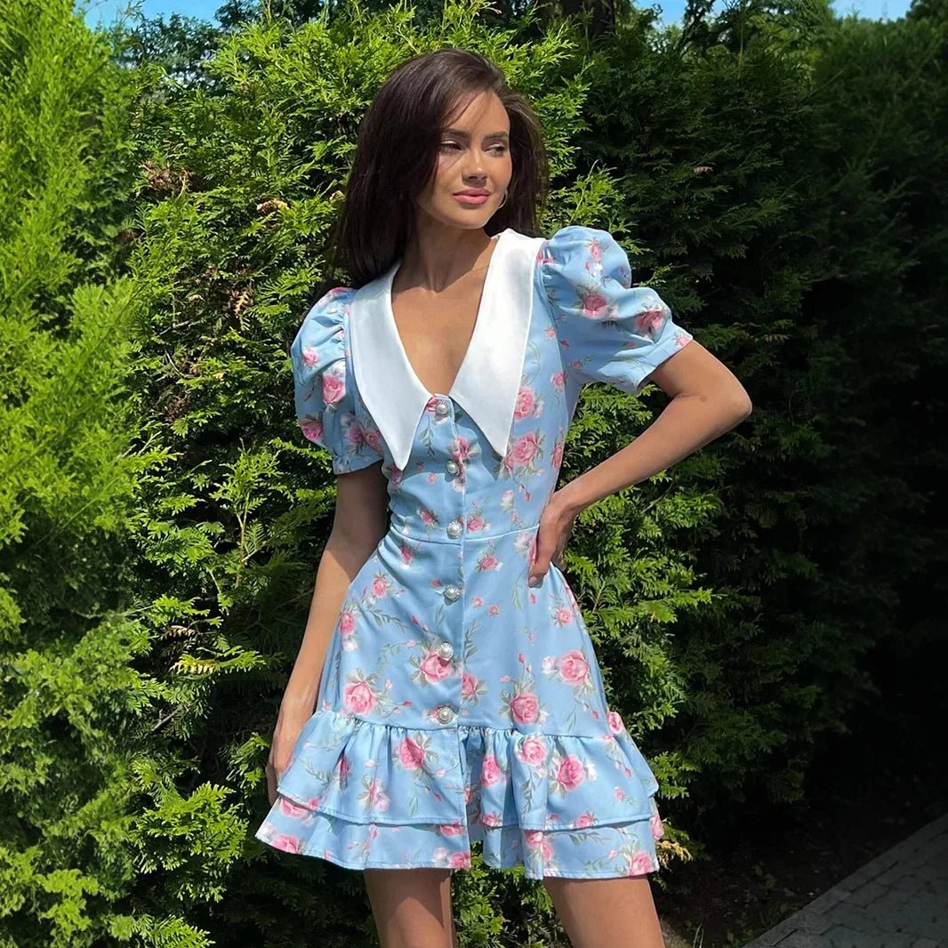 Women's SOERA Andromeda Floral Puff Sleeve Mini Dress