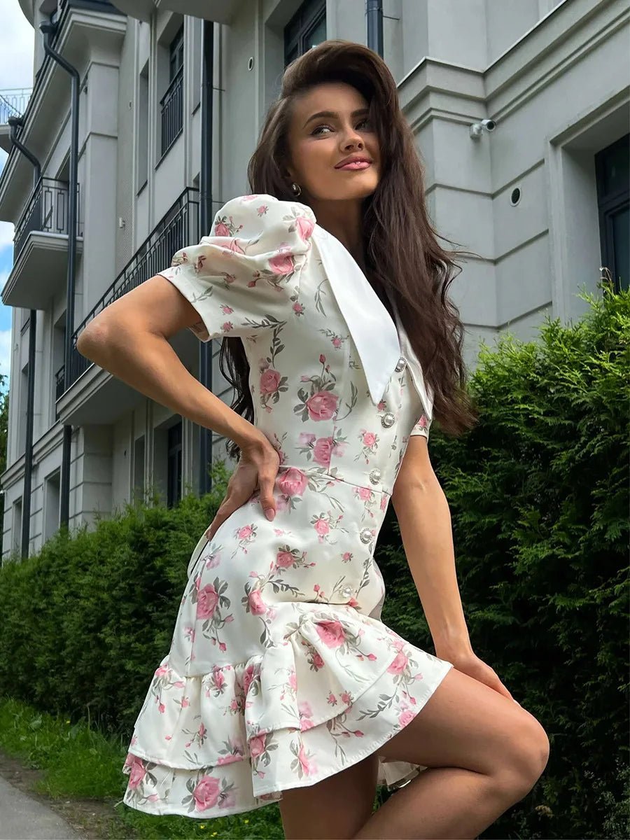 Women's SOERA Andromeda Floral Puff Sleeve Mini Dress
