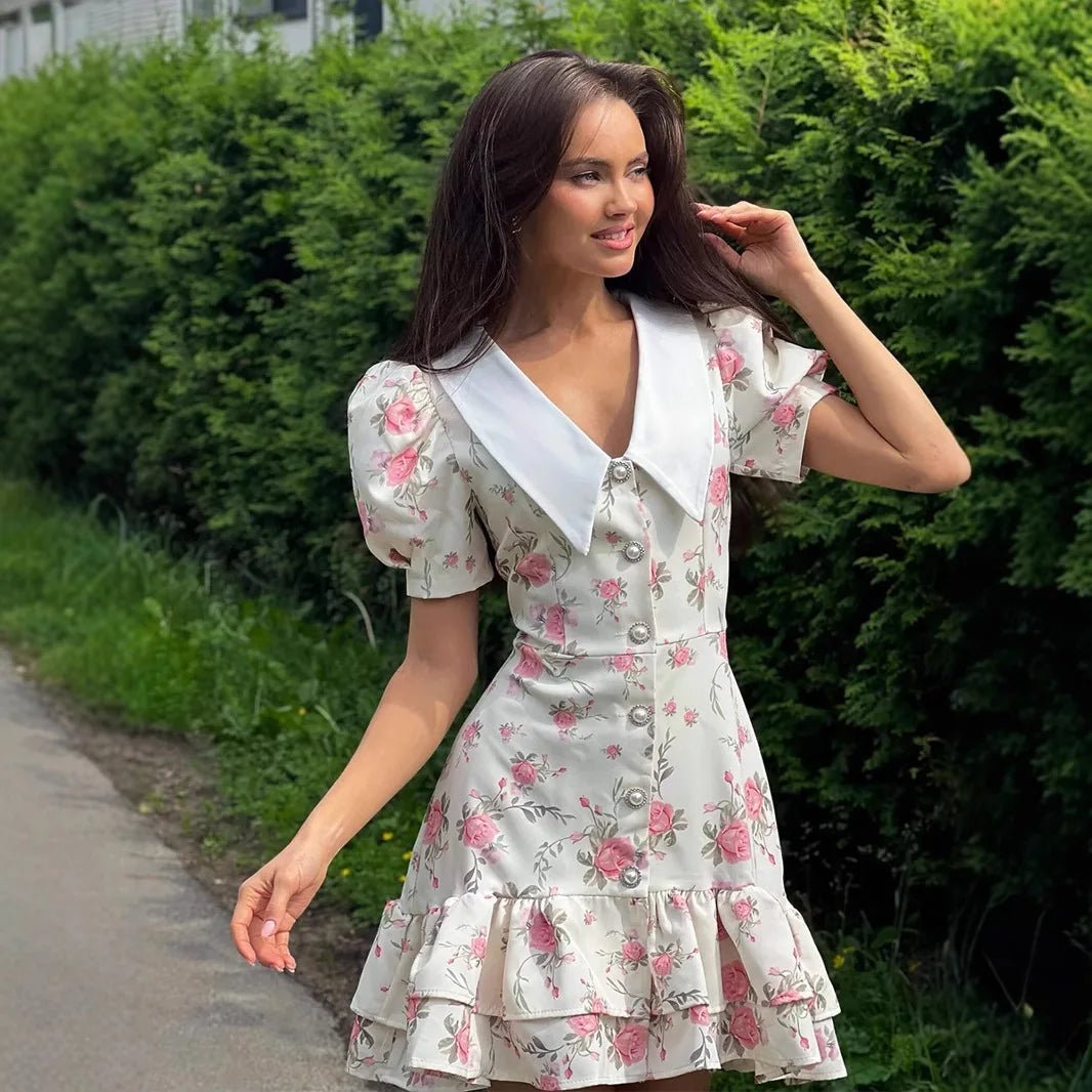 Women's SOERA Andromeda Floral Puff Sleeve Mini Dress