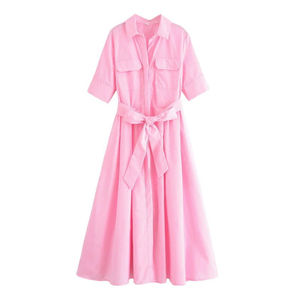 Women's SOERA Beatrice Belted Shirt Midi Dress