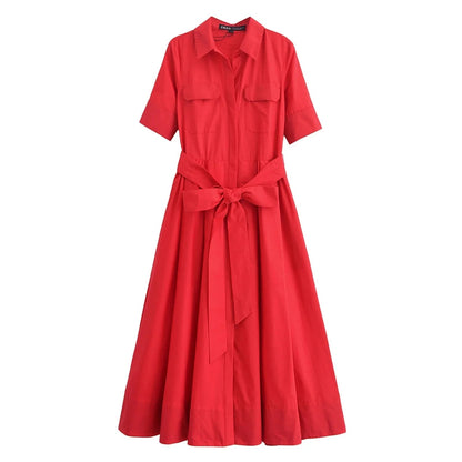 Women's SOERA Beatrice Belted Shirt Midi Dress