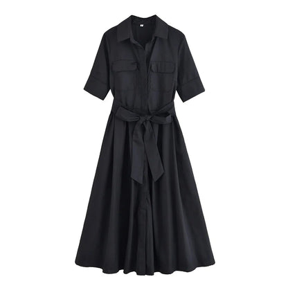 Women's SOERA Beatrice Belted Shirt Midi Dress