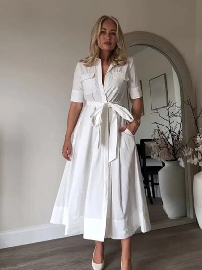 Women's SOERA Beatrice Belted Shirt Midi Dress