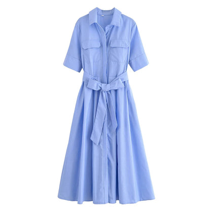 Women's SOERA Beatrice Belted Shirt Midi Dress