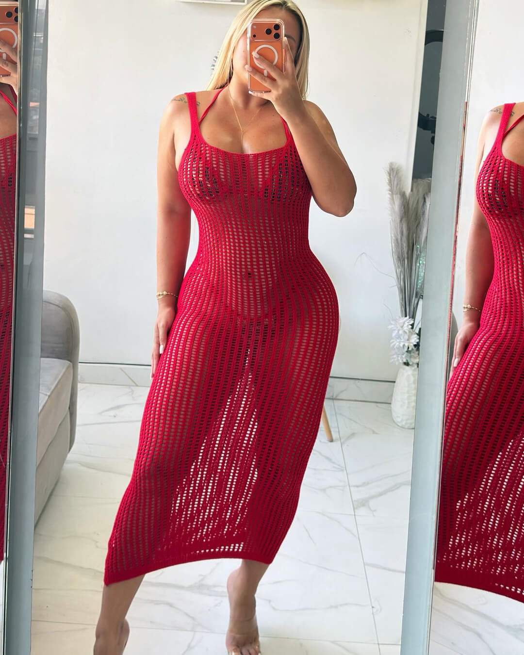 Women's SOERA Beatrice Open Back Knitted Boho Cover Up Dress