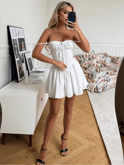 Women's SOERA Bianca Embroidered Hollow-Out Mini Dress