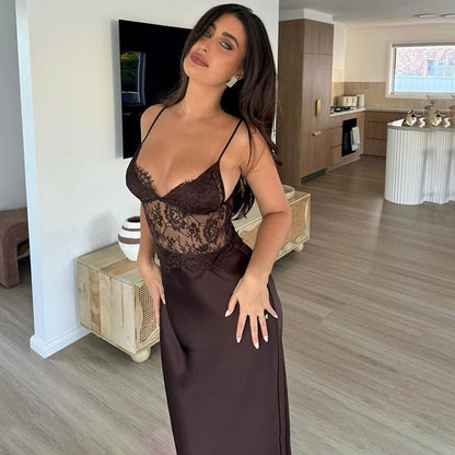 Women's SOERA Bianca Lace V-Neck Maxi Dress