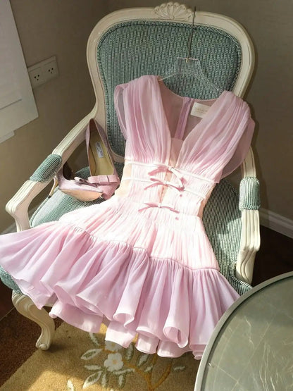 Women's SOERA Bianca Ruffled V-Neck Cocktail Dress