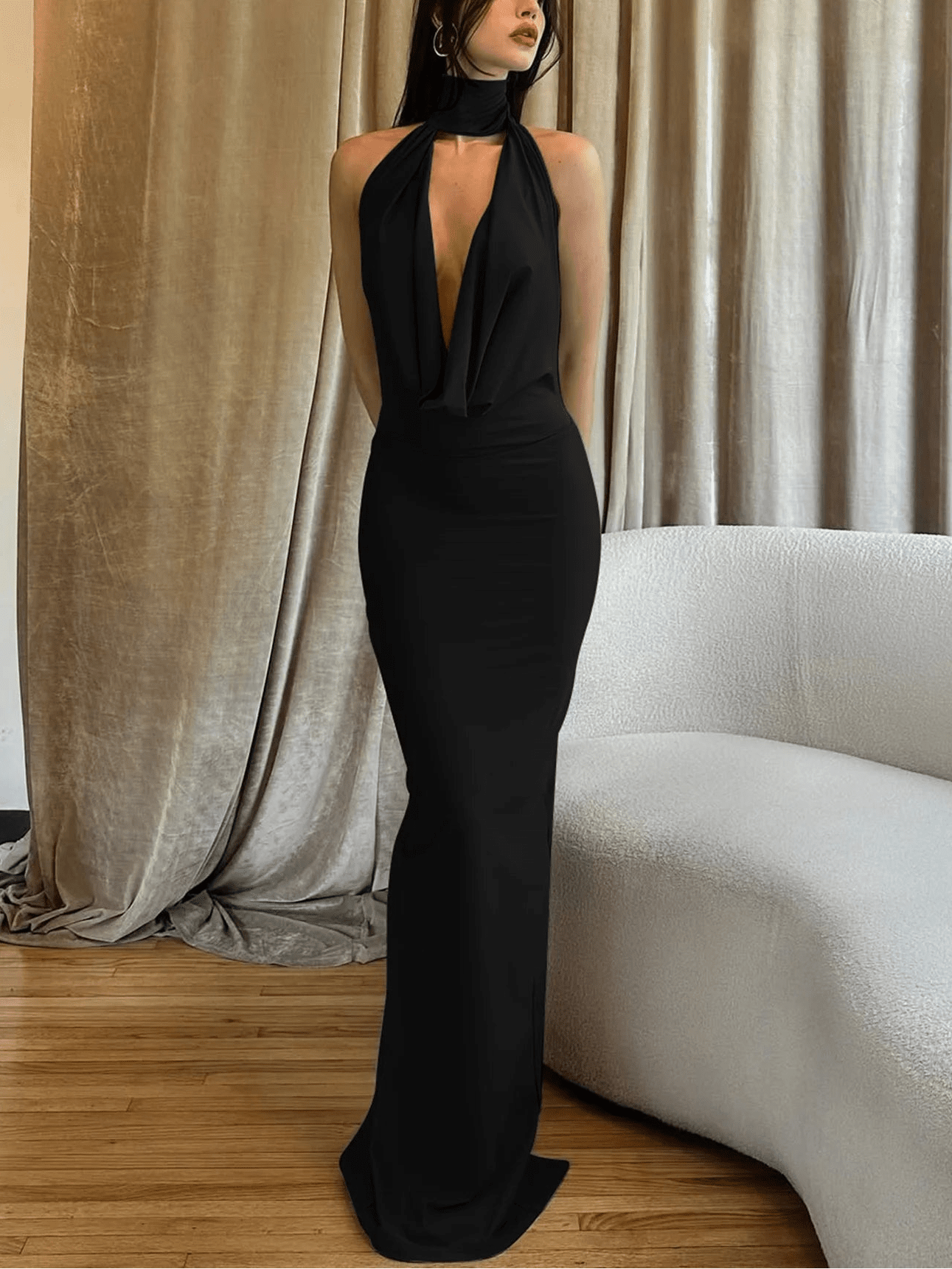 Women's SOERA Bianca Sleeveless Backless Slit Maxi Dress