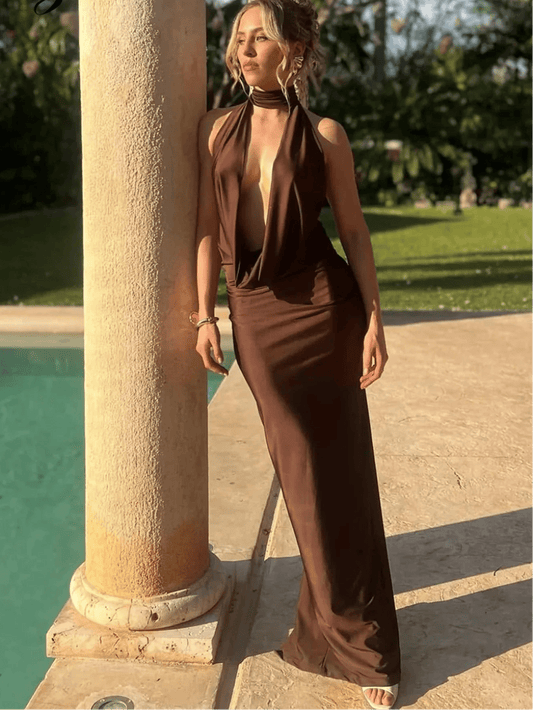 Women's SOERA Bianca Sleeveless Backless Slit Maxi Dress