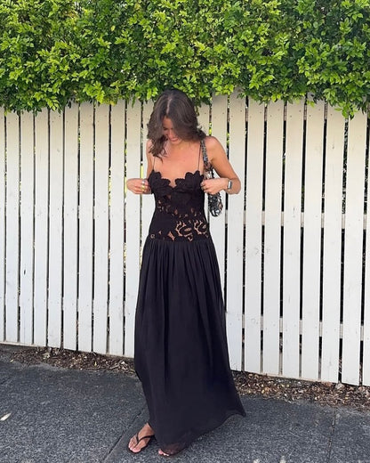 Women's SOERA Celeste Lace Mesh Halter Evening Dress
