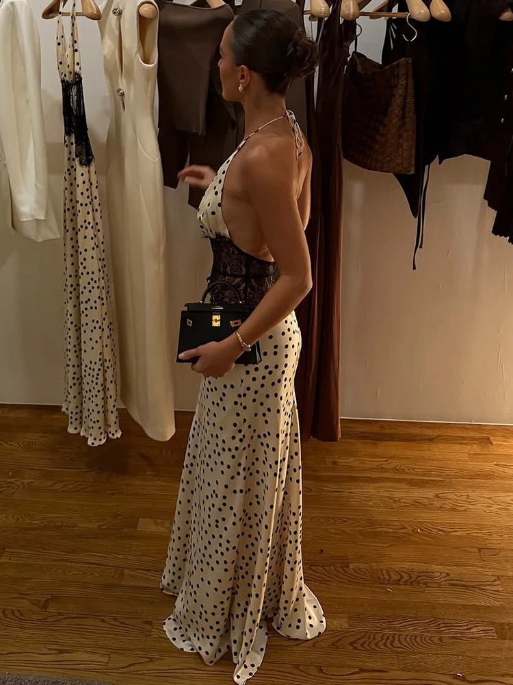 Women's SOERA Celeste Polka Dot Halter Maxi Dress