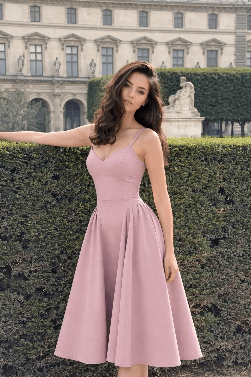 Women's Luciana Bodice Spaghetti Strap Midi Dress