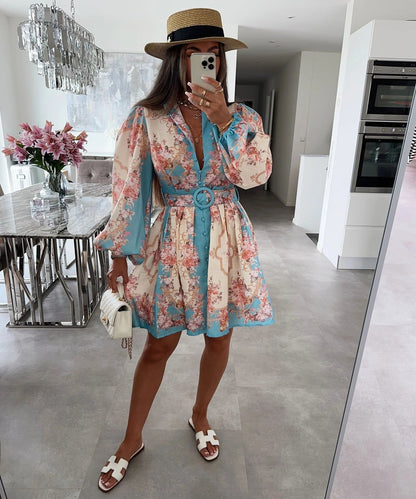 Women's SOERA Petunia Belted Floral Midi Dress