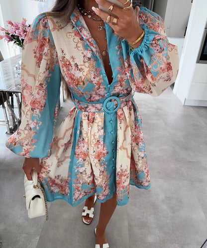 Women's SOERA Petunia Belted Floral Midi Dress