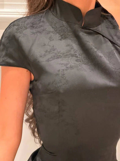 Women's SOERA Reagan Satin Patchwork Lace Collar Dress