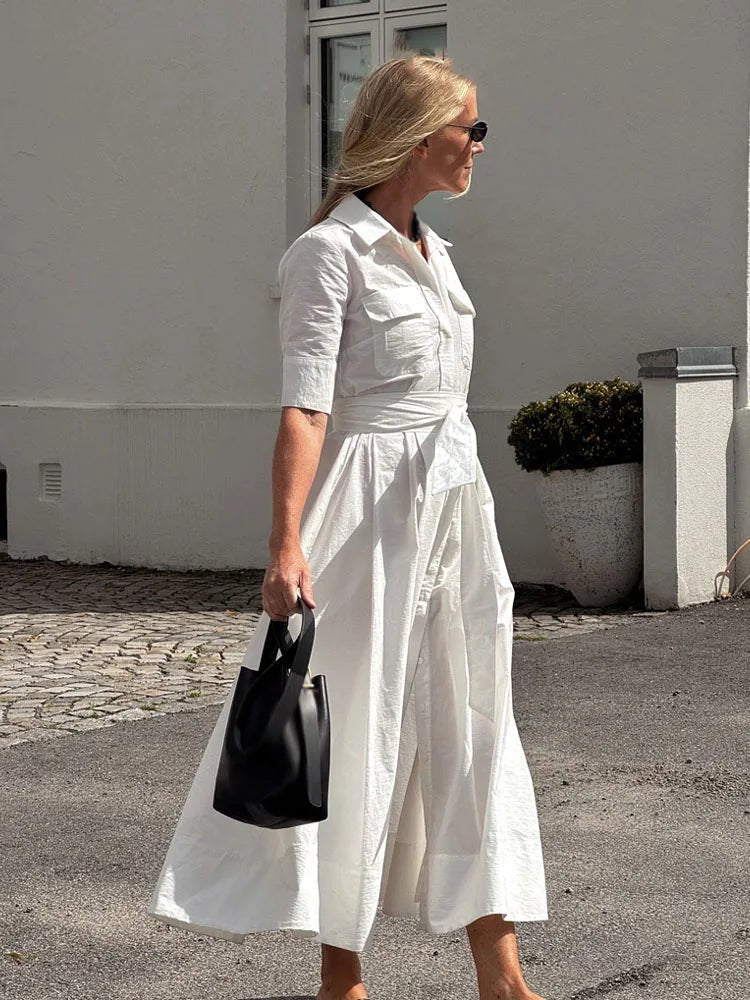 Women's SOERA Stacie Bow Tie-Waist Shirt Dress