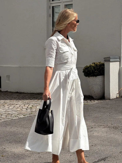Women's SOERA Stacie Bow Tie-Waist Shirt Dress