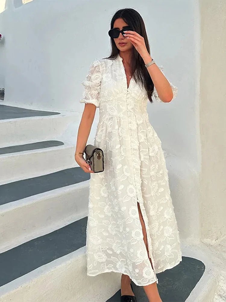 Women's SOERA Wendy Embroidered Lace V-Neck Midi Dress