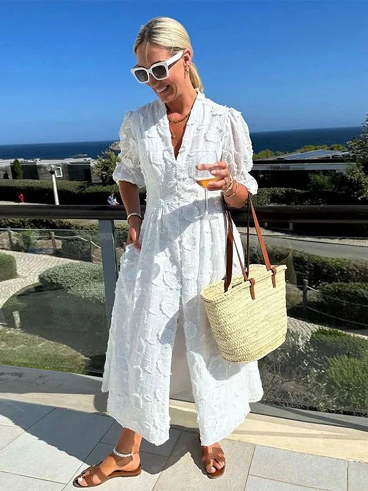 Women's SOERA Wendy Embroidered Lace V-Neck Midi Dress