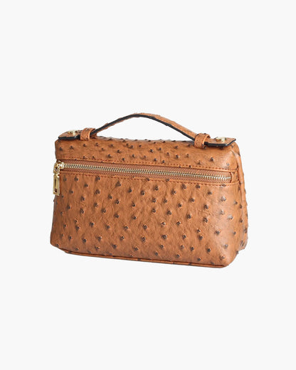 Women's SOERA Bianca Ostrich Pattern Cosmetic Bag