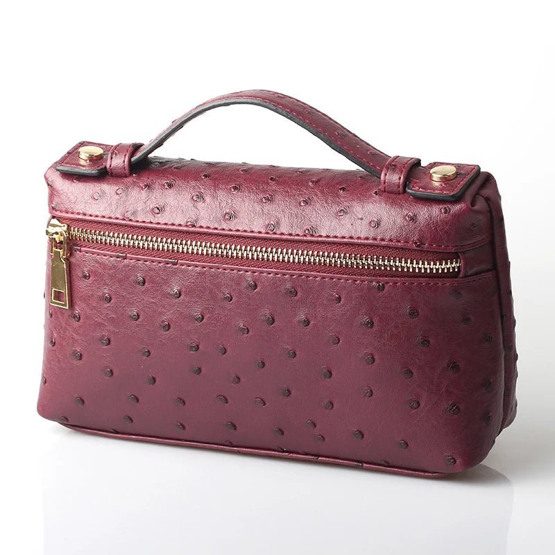 Women's SOERA Bianca Ostrich Pattern Cosmetic Bag