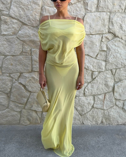 Women's SOERA Iris Backless Mesh Maxi Dress