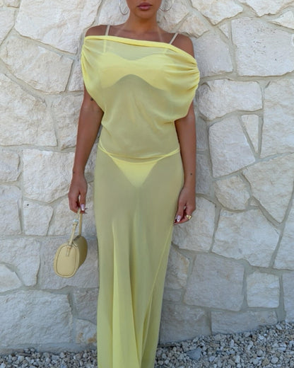 Women's SOERA Iris Backless Mesh Maxi Dress