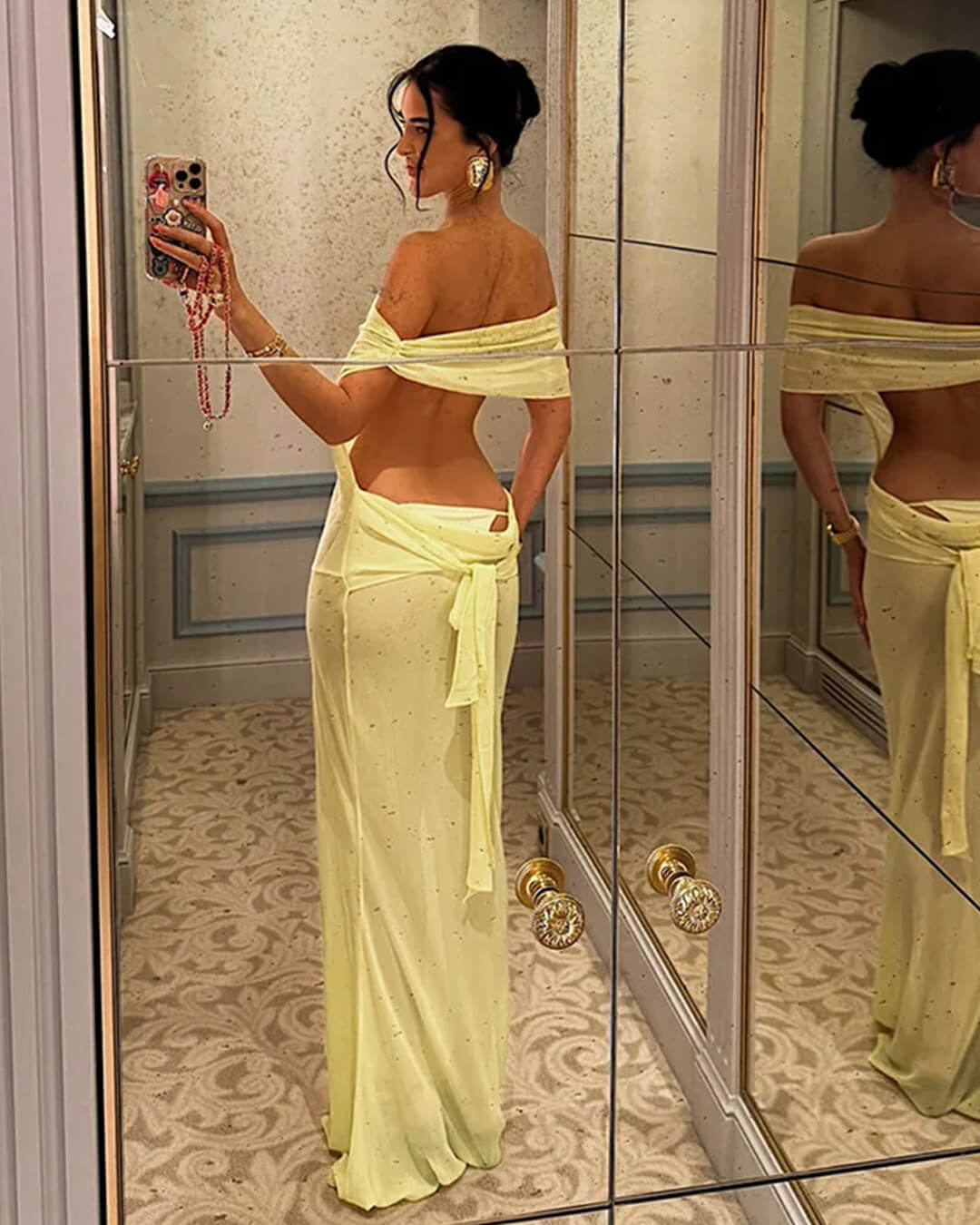 Women's SOERA Iris Backless Mesh Maxi Dress