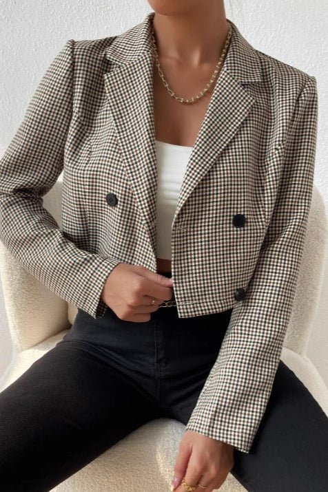 Women's SOERA Bianca Houndstooth Cropped Blazer
