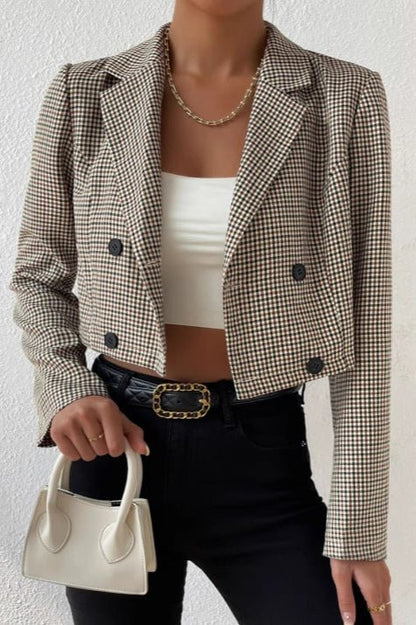 Women's SOERA Bianca Houndstooth Cropped Blazer