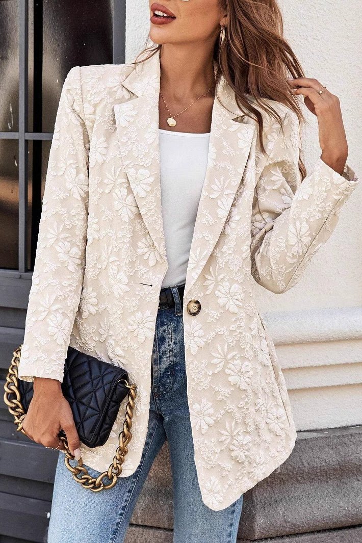 Women's SOERA Celeste Jacquard Single Button Blazer