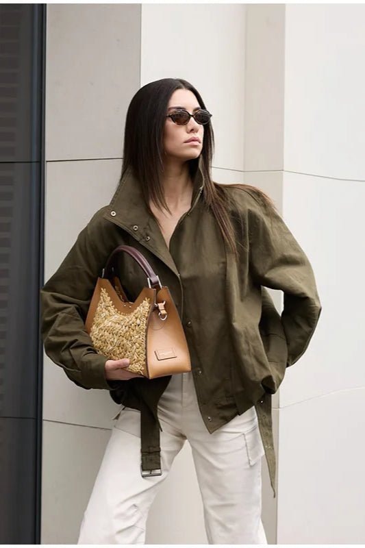 Women's SOERA Margot Buckle Belted Bomber Jacket