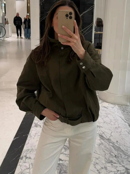Women's SOERA Margot Buckle Belted Bomber Jacket