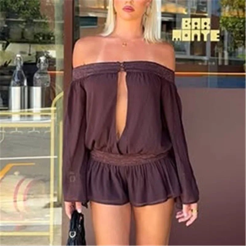 Women's Bianca Off-Shoulder Chiffon Romper