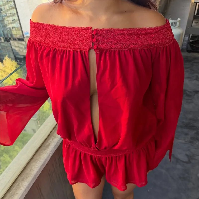 Women's Bianca Off-Shoulder Chiffon Romper