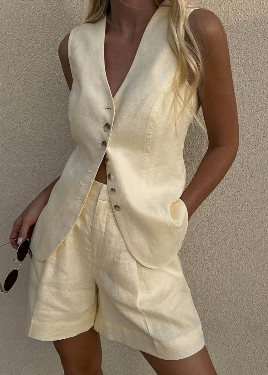 Women's SOERA Bianca Tailored Vest and Shorts Set
