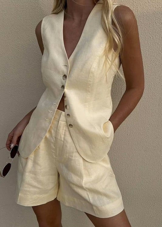 Women's SOERA Bianca Tailored Vest and Shorts Set